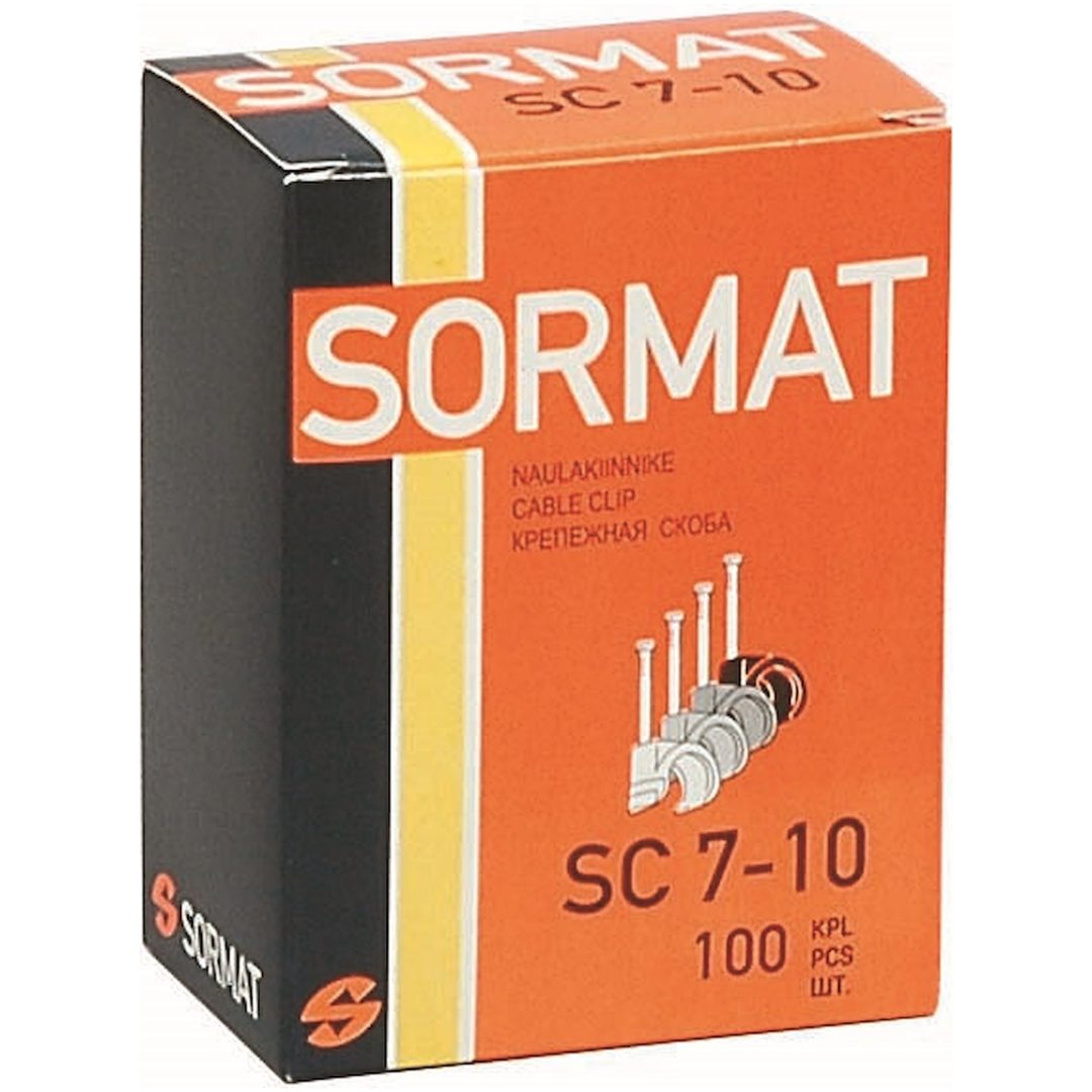 Spikklammer, Vit, För kabel 7-10 mm, 25 mm, 100 st MALMBERGS – bild 2