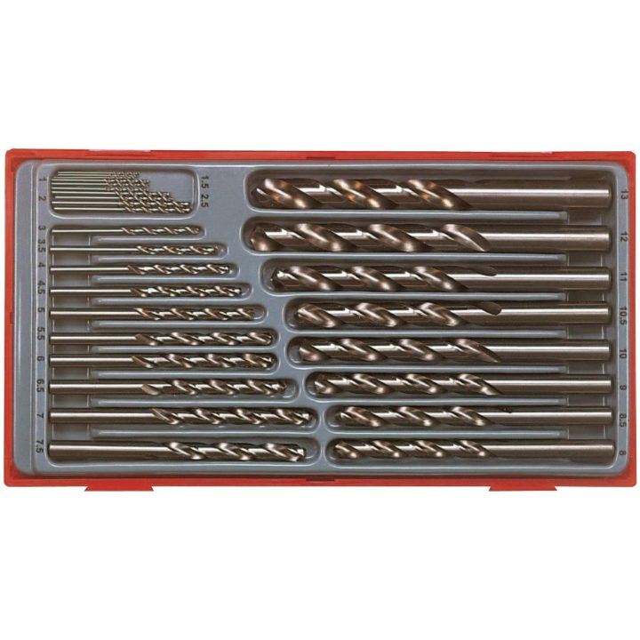 Spiralborrsats 28-delars TTDB028 Teng Tools BORRSATS 1.0-13.0MM 28 DELAR – bild 2