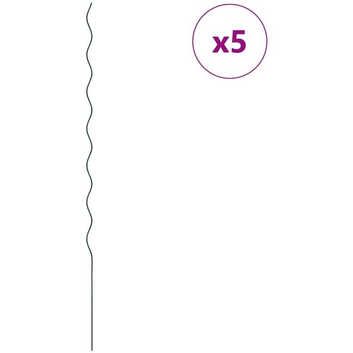 Spiralväxtstöd 5 st Stål vidaXL 170 cm – bild 3