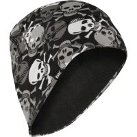 Sportflex Fleece Beanie Svart/grå Allover Skull ZAN HEADGEAR