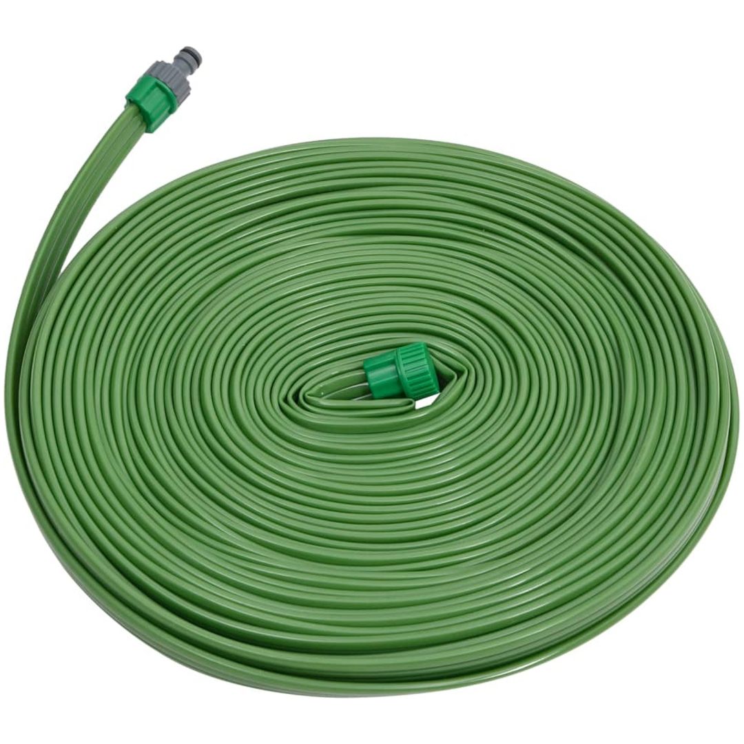 Sprinklerslang 3 kanaler grön PVC vidaXL 22.5 m