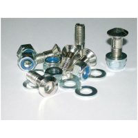 Sproket Bolts + Nuts + Washers Kit Countersunk Head M8x1,00x30mm Silver BIHR