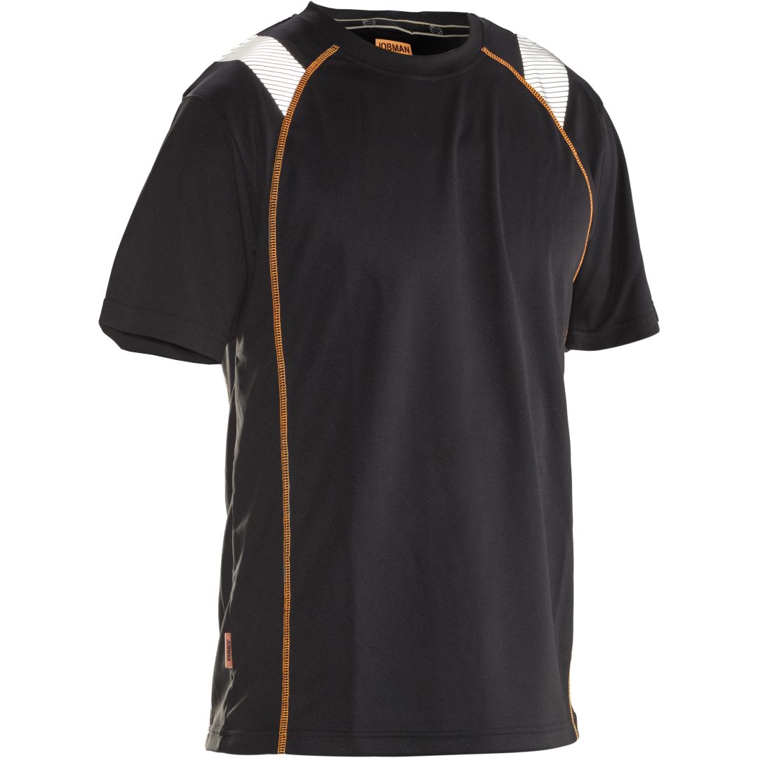 Spun Dye Vision T-shirt 5620 Technical Svart/Orange Jobman XXXL