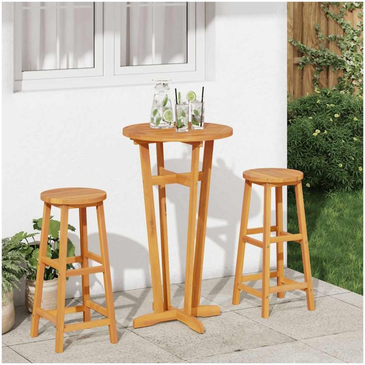Ståbord för utomhusbruk ⌀60x105 cm massivt akaciaträ vidaXL – bild 3