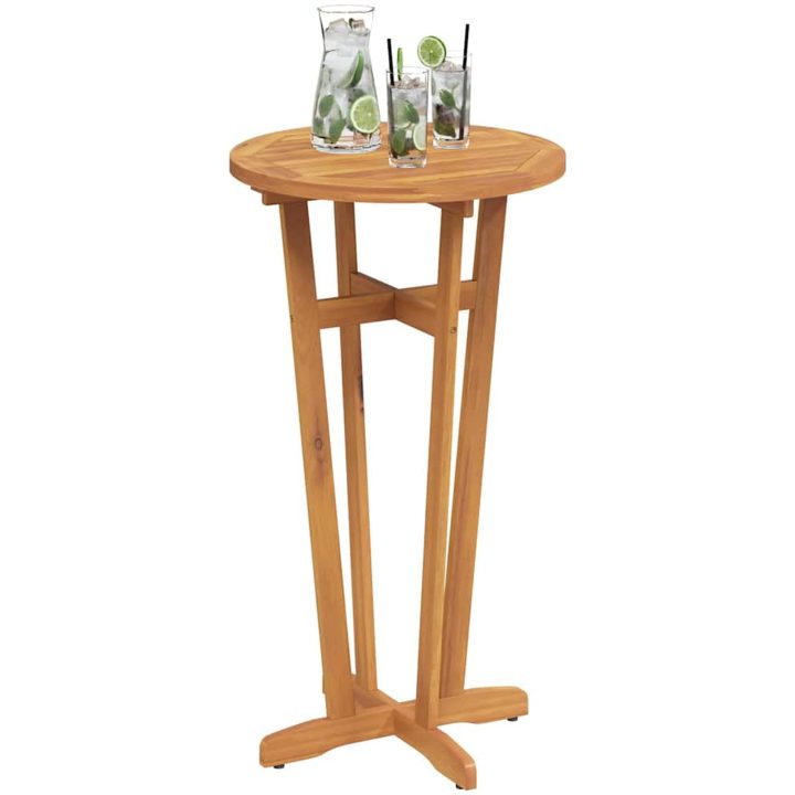 Ståbord för utomhusbruk ⌀60x105 cm massivt akaciaträ vidaXL – bild 4