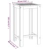Ståbord för utomhusbruk massiv akacia vidaXL 60 x 60 x 105 cm – miniatyr 6