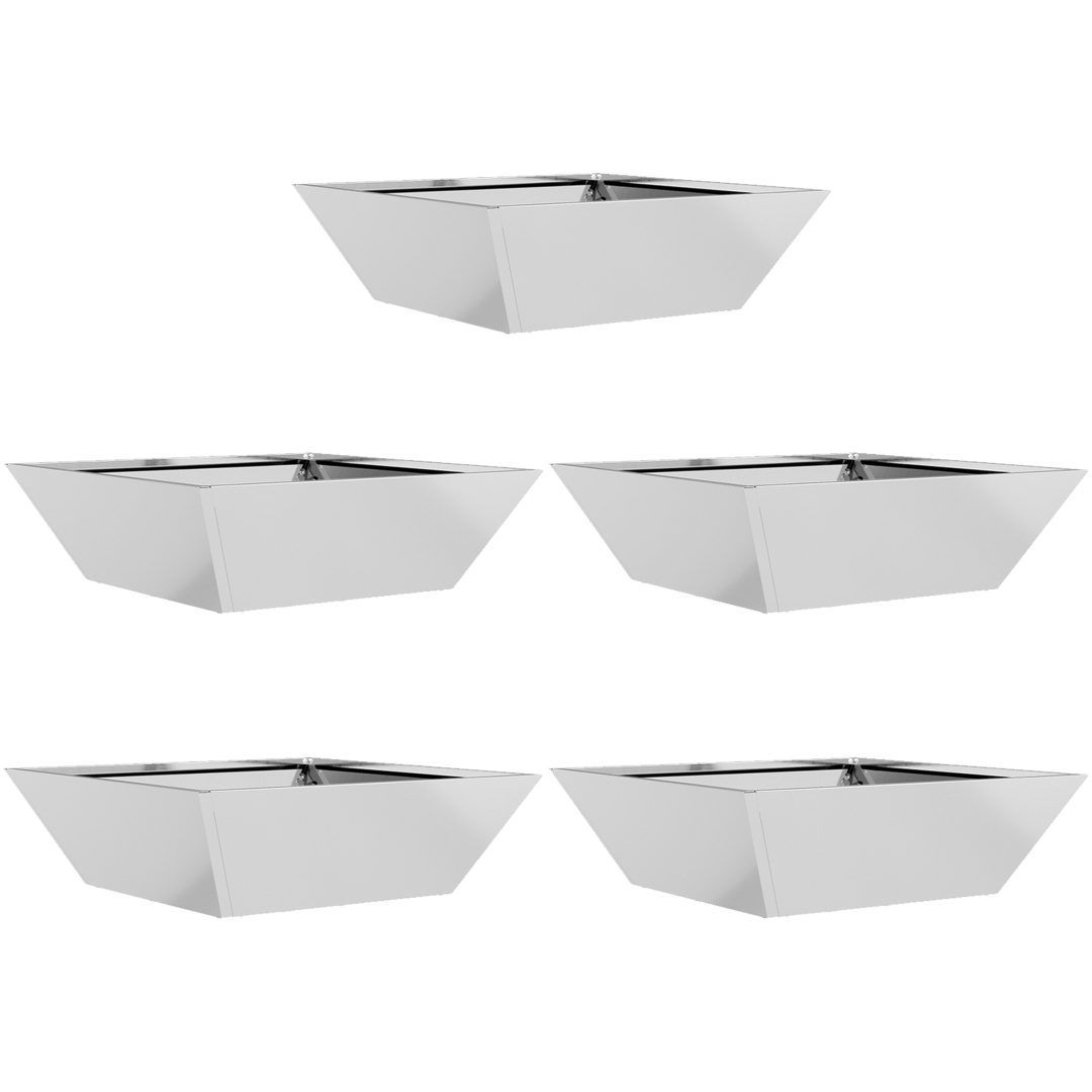 Stålkruka Galvaniserat stål Hållbar Rektangulär vidaXL 50 x 50 x 15 cm – bild 2