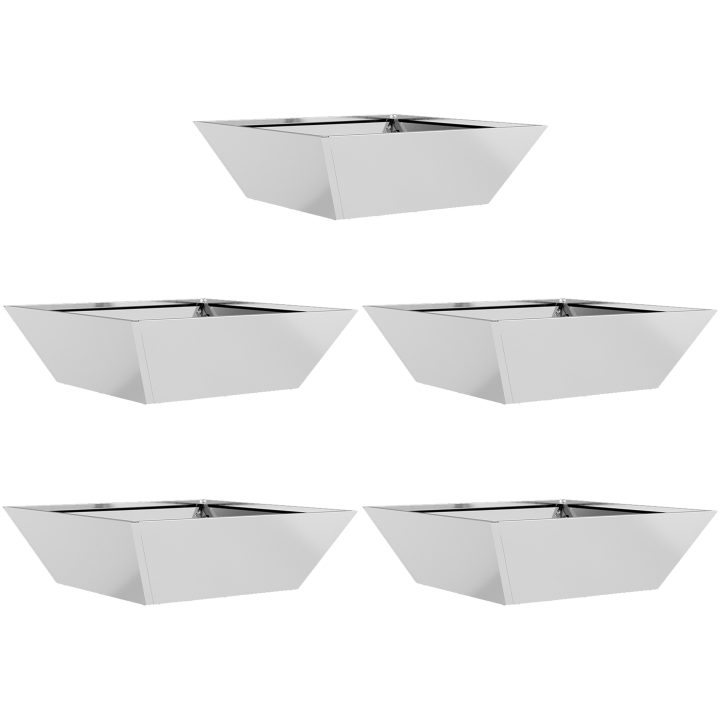 Stålkruka Galvaniserat stål Hållbar Rektangulär vidaXL 50 x 50 x 15 cm – bild 2