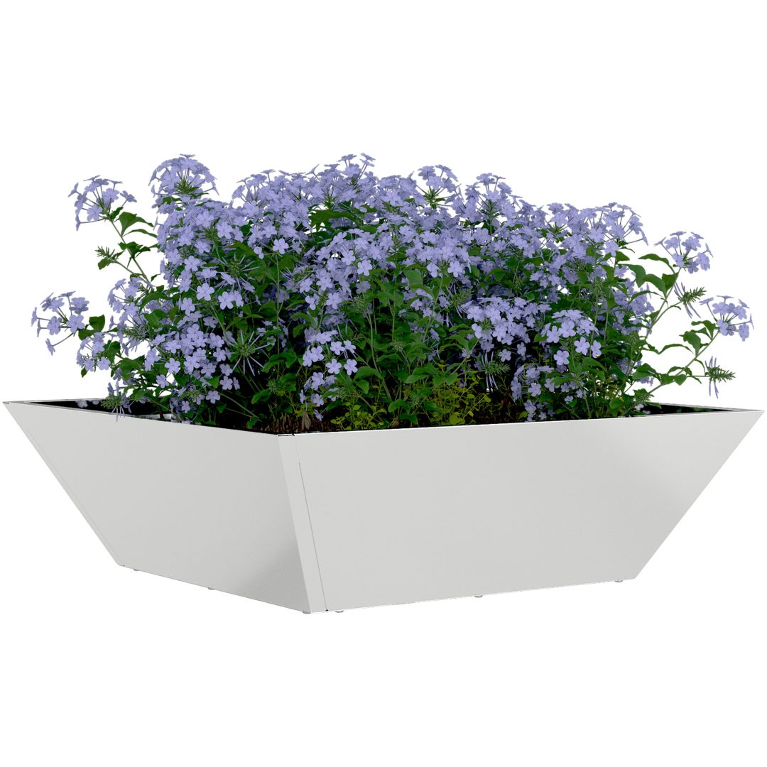 Stålkruka Galvaniserat stål Hållbar Rektangulär vidaXL 50 x 50 x 15 cm – bild 3