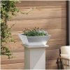 Stålplanter Galvaniserat stål Dekorativa inslag vidaXL 40 x 40 x 15 cm – miniatyr 4