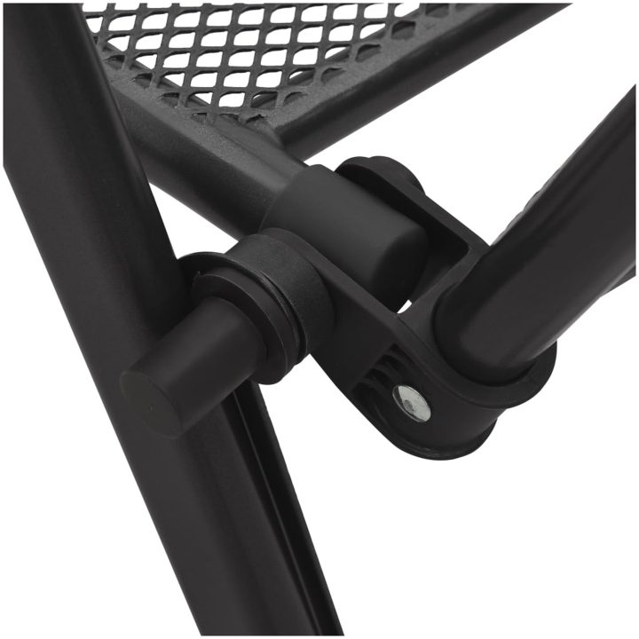 Stapelbar stolsgrupp 7 delar antracit pulverlackerat stål vidaXL 110 x 72.5 cm – bild 11