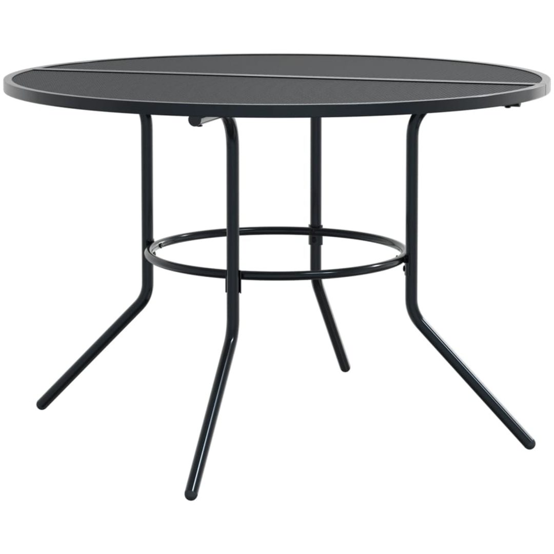 Stapelbar stolsgrupp 7 delar antracit pulverlackerat stål vidaXL 110 x 72.5 cm – bild 3