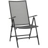 Stapelbar stolsgrupp 7 delar antracit pulverlackerat stål vidaXL 110 x 72.5 cm – miniatyr 4