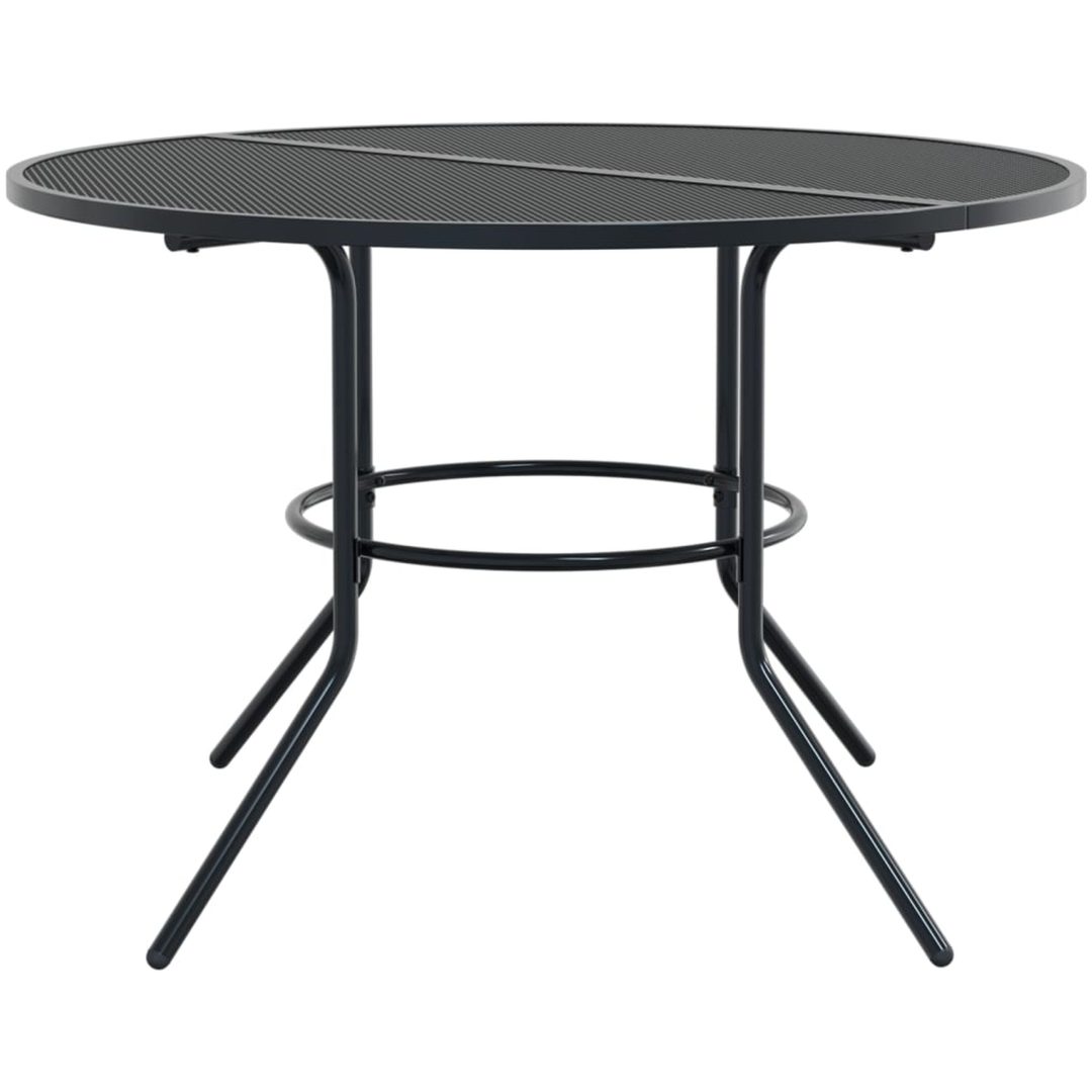 Stapelbar stolsgrupp 7 delar antracit pulverlackerat stål vidaXL 110 x 72.5 cm – bild 6