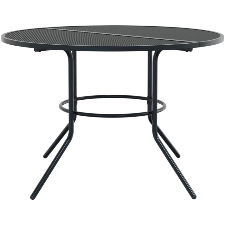 Stapelbar stolsgrupp 7 delar antracit pulverlackerat stål vidaXL 110 x 72.5 cm – bild 6
