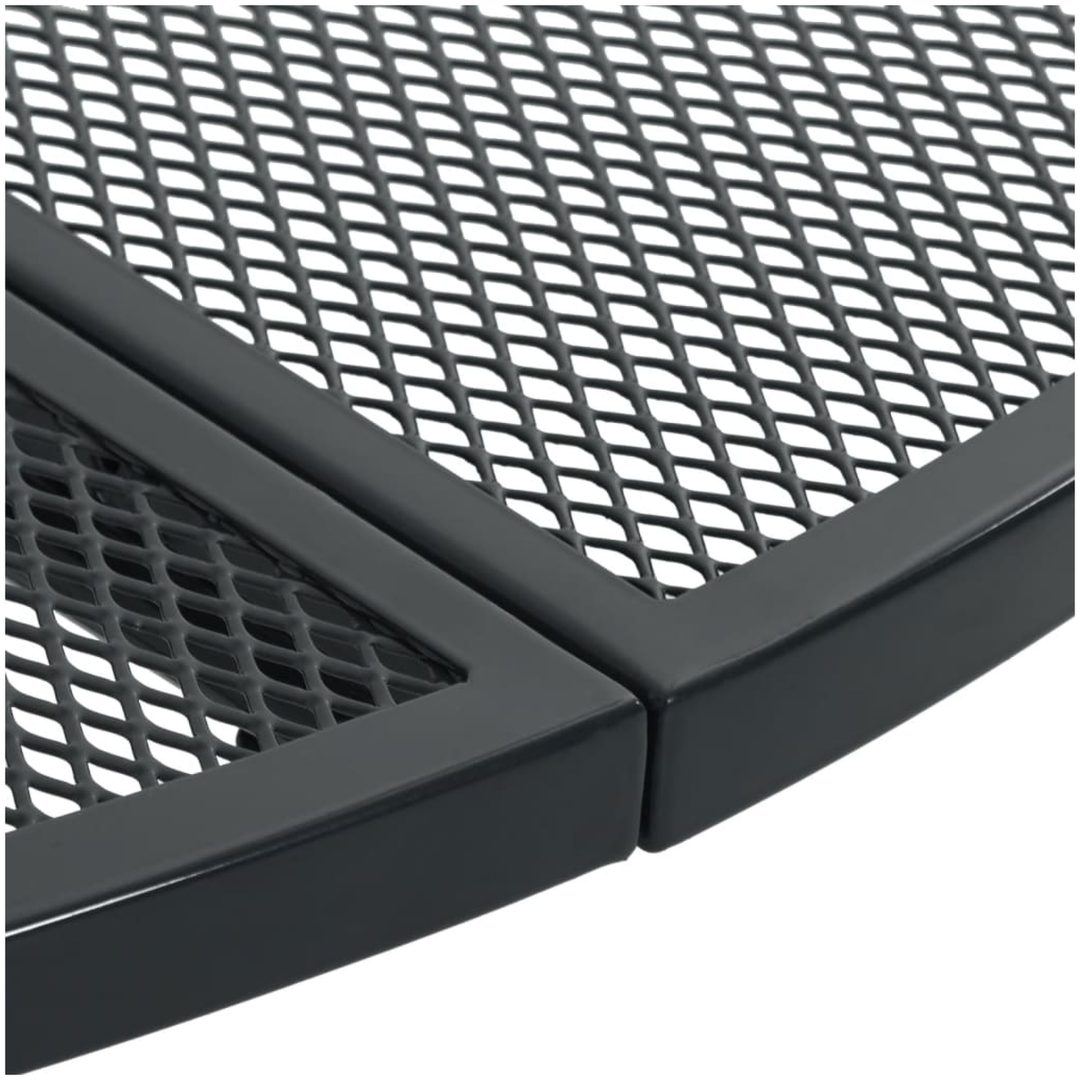 Stapelbar stolsgrupp 7 delar antracit pulverlackerat stål vidaXL 110 x 72.5 cm – bild 10