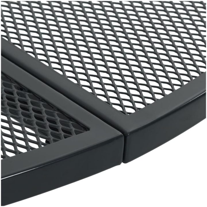 Stapelbar stolsgrupp 7 delar antracit pulverlackerat stål vidaXL 110 x 72.5 cm – bild 10