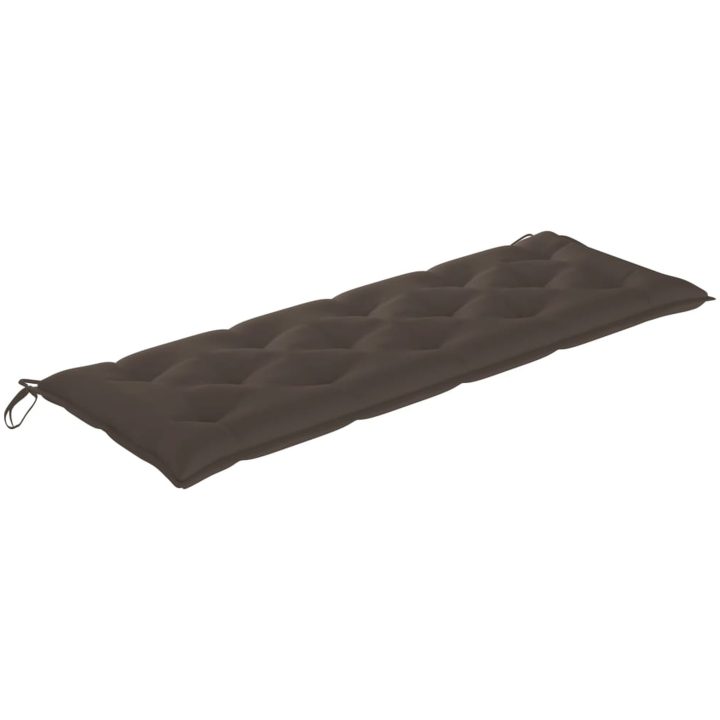 Stapelbar trädgårdsbänk med dyna 159 cm massiv teak vidaXL 150 cm – bild 2