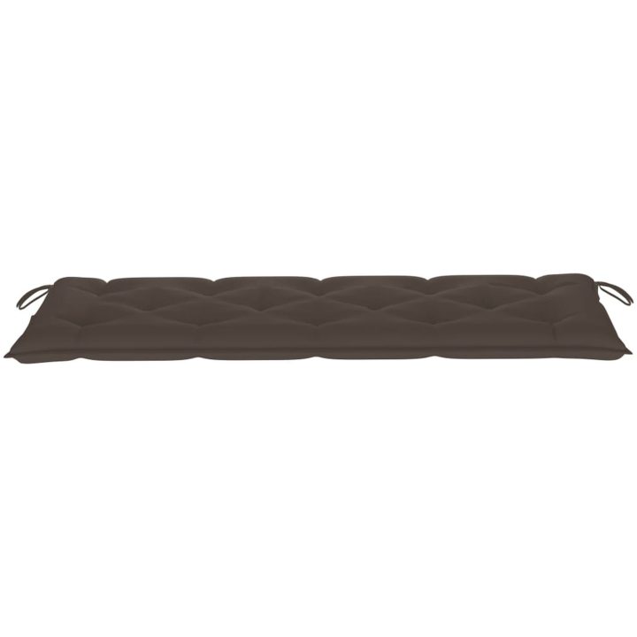 Stapelbar trädgårdsbänk med dyna 159 cm massiv teak vidaXL 150 cm – bild 3