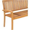 Stapelbar trädgårdsbänk med dyna 159 cm massiv teak vidaXL 150 cm – miniatyr 10