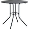 Stapelbar trädgårdsstolsgrupp 5 st antracit pulverlackerat stål vidaXL 80 x 72.5 cm – miniatyr 3