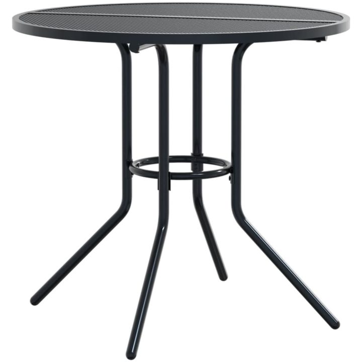 Stapelbar trädgårdsstolsgrupp 5 st antracit pulverlackerat stål vidaXL 80 x 72.5 cm – bild 3
