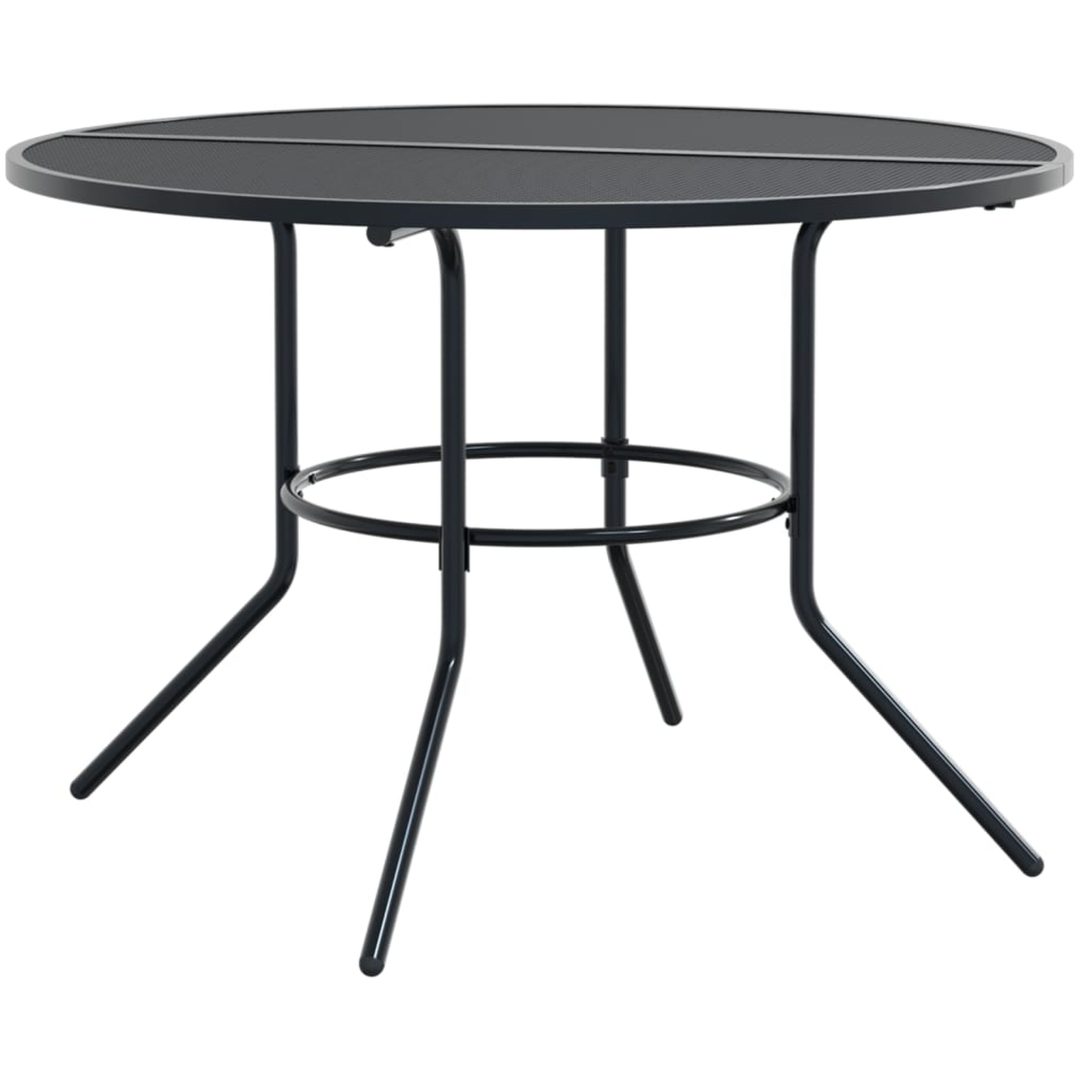 Stapelbar trädgårdsstolsgrupp 7 st antracit pulverlackerat stål vidaXL 110 x 72.5 cm – bild 3