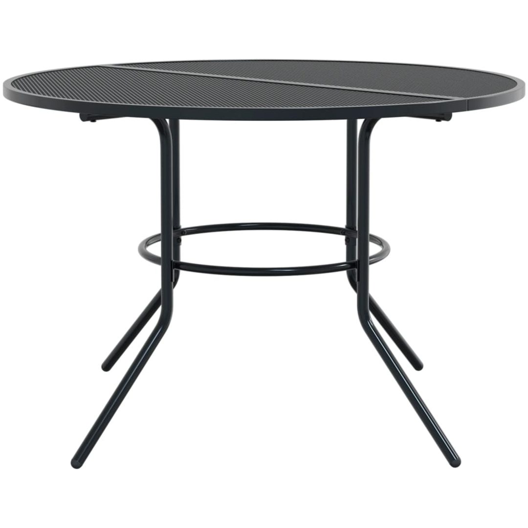 Stapelbar trädgårdsstolsgrupp 7 st antracit pulverlackerat stål vidaXL 110 x 72.5 cm – bild 6