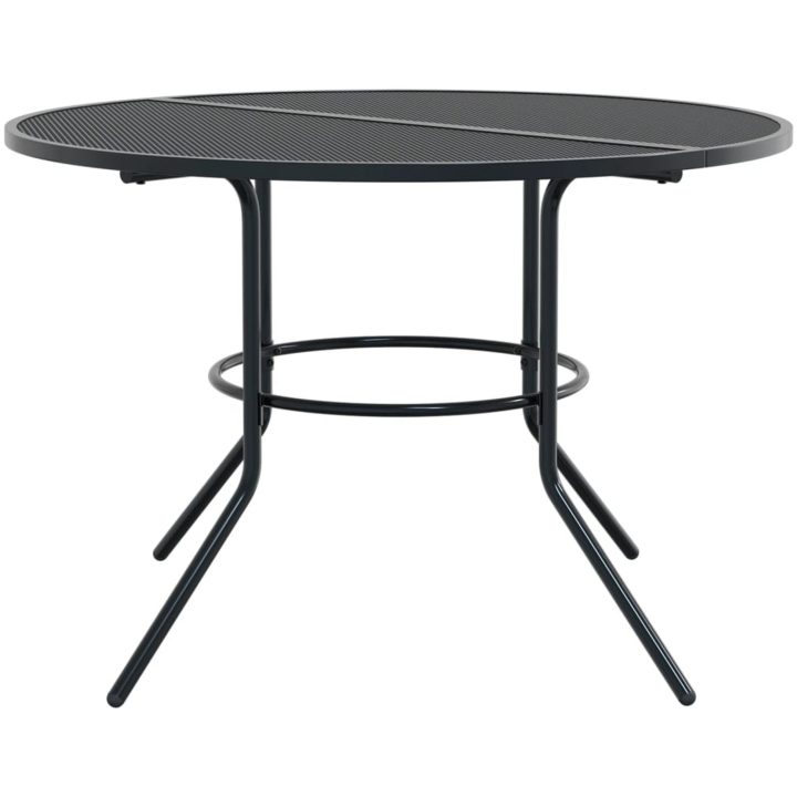 Stapelbar trädgårdsstolsgrupp 7 st antracit pulverlackerat stål vidaXL 110 x 72.5 cm – bild 6