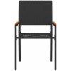 Stapelbara Trädgårdsstolar - 2 Delars Set i Svart Poly Rattan vidaXL 54 x 56 x 90 cm – miniatyr 5