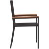 Stapelbara Trädgårdsstolar - 2 Delars Set i Svart Poly Rattan vidaXL 54 x 56 x 90 cm – miniatyr 6