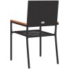 Stapelbara Trädgårdsstolar - 2 Delars Set i Svart Poly Rattan vidaXL 54 x 56 x 90 cm – miniatyr 7