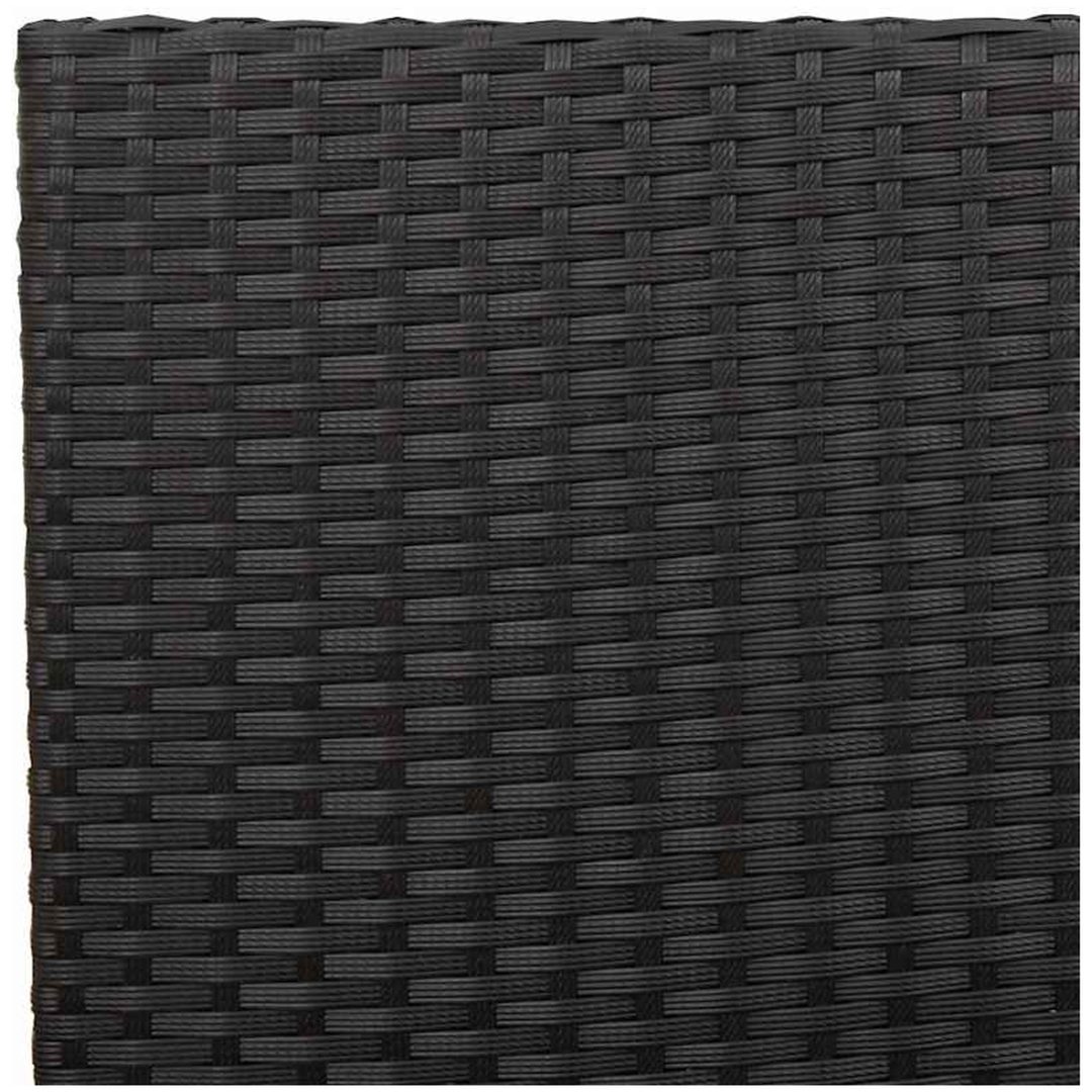 Stapelbara Trädgårdsstolar - 2 Delars Set i Svart Poly Rattan vidaXL 54 x 56 x 90 cm – bild 8