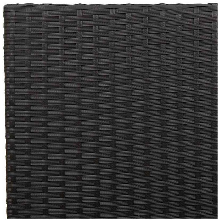 Stapelbara Trädgårdsstolar - 2 Delars Set i Svart Poly Rattan vidaXL 54 x 56 x 90 cm – bild 8