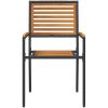 Stapelbara Trädgårdsstolar - 2-pack, Svart Poly Rattan vidaXL 54 x 56 x 90 cm – miniatyr 5