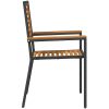 Stapelbara Trädgårdsstolar - 2-pack, Svart Poly Rattan vidaXL 54 x 56 x 90 cm – miniatyr 6
