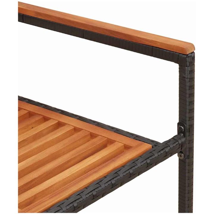 Stapelbara Trädgårdsstolar - 2-pack, Svart Poly Rattan vidaXL 54 x 56 x 90 cm – bild 9