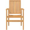 Stapelbara trädgårdsstolar 2 st 56,5x57,5x91 cm massiv teak vidaXL – miniatyr 4