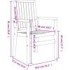 Stapelbara trädgårdsstolar 2 st 56,5x57,5x91 cm massiv teak vidaXL – miniatyr 7