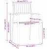 Stapelbara Trädgårdsstolar 2 st Solid Teak & Rostfritt Stål vidaXL 56 x 54.5 x 87 cm – miniatyr 10