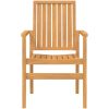 Stapelbara trädgårdsstolar 4 st 56,5x57,5x91 cm massiv teak vidaXL – miniatyr 4