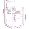 Stapelbara trädgårdsstolar 4 st 56,5x57,5x91 cm massiv teak vidaXL – miniatyr 7