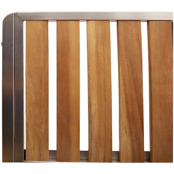 Stapelbara Trädgårdsstolar 4 st Massivt Akacia & Rostfritt Stål vidaXL 56 x 54.5 x 87 cm – bild 9