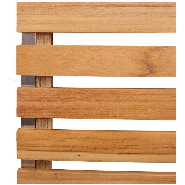 Stapelbara Trädgårdsstolar 4 st Solid Teak & Rostfritt Stål vidaXL 56 x 54.5 x 87 cm – bild 9