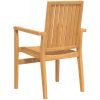 Stapelbara trädgårdsstolar 6 st 56,5x57,5x91 cm massiv teak vidaXL – miniatyr 6