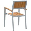 Stapelbara Trädgårdsstolar 6 st Grå Stål och Massivt Akaciaträ vidaXL 56 x 57 x 87 cm – miniatyr 7