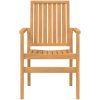 Stapelbara trädgårdsstolar 8 st 56,5x57,5x91 cm massiv teak vidaXL – miniatyr 4