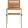 Stapelbara Trädgårdsstolar - Set om 2 i Beige Poly Rattan. vidaXL 54 x 56 x 90 cm – miniatyr 5