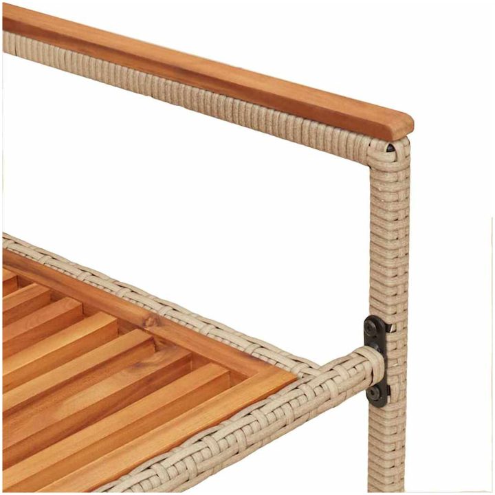Stapelbara Trädgårdsstolar - Set om 2 i Beige Poly Rattan. vidaXL 54 x 56 x 90 cm – bild 9