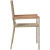 Stapelbara Trädgårdstolar - 2-pack i Beige Poly Rattan vidaXL 54 x 56 x 90 cm – miniatyr 6